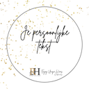 Etiket rond 88mm crème